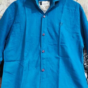 Men Blue Textured Shirt