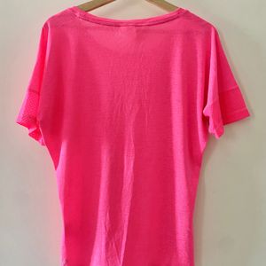 Puma Neon Pink Loose Sports Tshirt