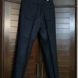 Men Blue Regular Fit Tailored Formal Pant