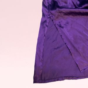 Purple satin Maxi dress