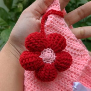 Crochet Flower Bag Charm🌸❤️