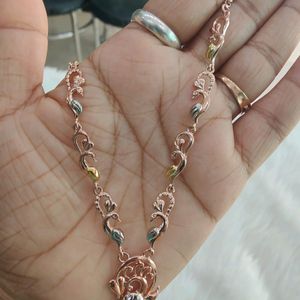 92.5 Rose Gold Neckpiece WTH Earings