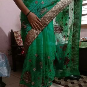 Fully Stitched Saree With Blouse Nd Peticot