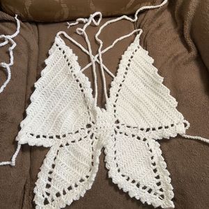 Crochet Butterfly Top And Bikini To
