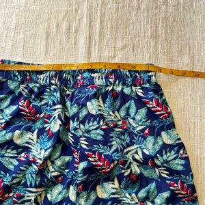 Ocean Blue Hawaiian Themed Shorts