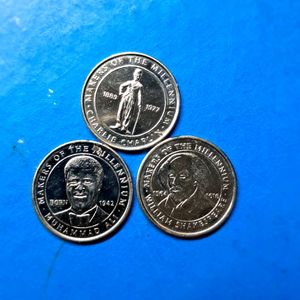 3 "Makers of the Millennium" Medal Coins