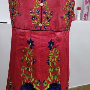 Partywear Gown With Pajami And Dupatta