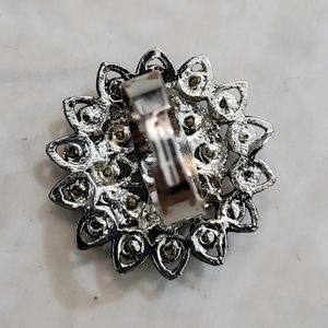 Silver Ring With White Stones