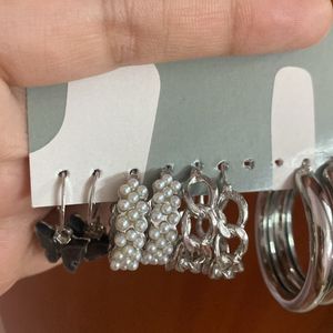 Silver Hoops Set