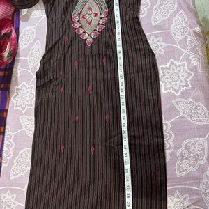 Embroided Brown Woolen Suit