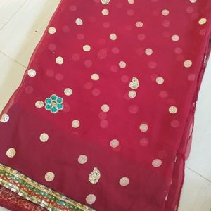 Saree With Stiched Blouse