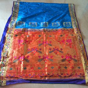 Pithani saree in blue