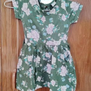 Girls Cotton Dress With Both Side Pocket