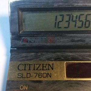 Citizen Solar Power Calculator Japan 12 Digit