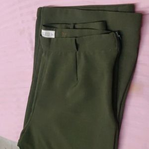 AN OLIVE green Straight  Plazoo