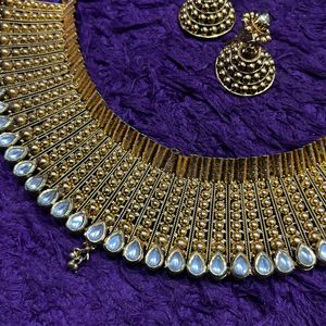 Royal Golden Maharani Necklace Set