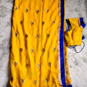 Yellow Beautiful Wedding Saree