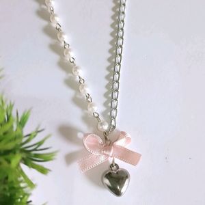 Coquette Y2k Ribbon Bow Necklace