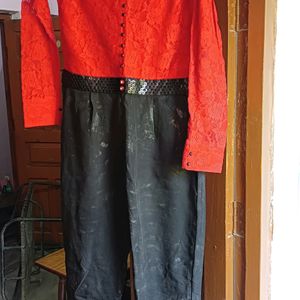 Myntra Red Jumpsuit Partywear