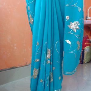 Blue Colour Saree