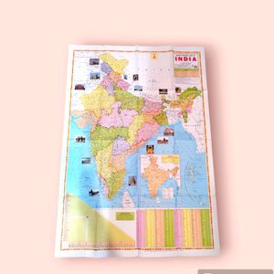 Combo of 6 MAPS India & World (Both  Politic