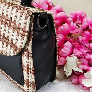 Jute like korean handbags/sling bags