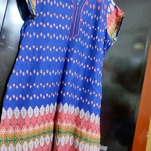 Blue Printed Kurti For Girl Or Woman 42 Bust