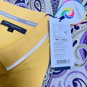 French Connection T Shirt Yellow