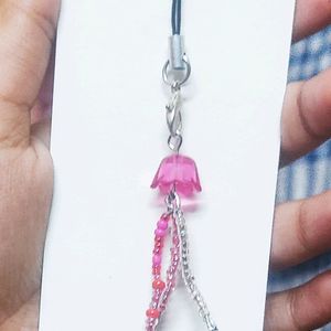 Pink Jelly Fish Phone Charm