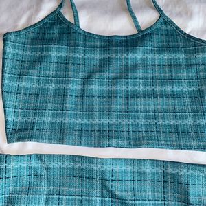 Women Top and Bottom green Co-ord