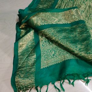 Green Pure Kanchi Pattu Silk Saree💚