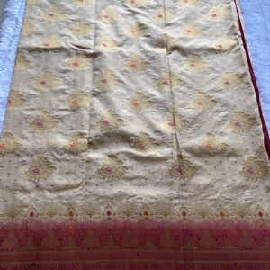 Brand New Banarasi Silk Saree With Blouse Piece