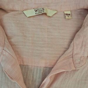 Wills Classic Formal Linen Shirt For Girls