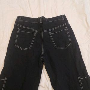 Black Cargo Jeans