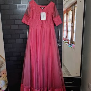 Inddus Peach Color Gown