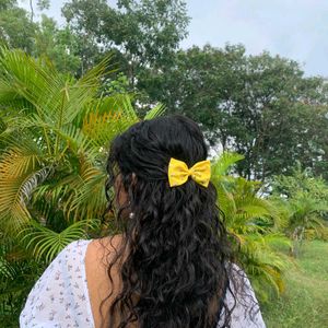 Embroidery Hair Bow