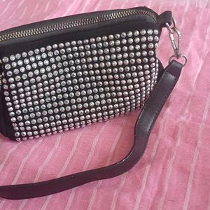 Black Shimmer Handbag