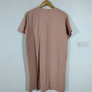 H&M Peach T Shirts Dress (Women's)