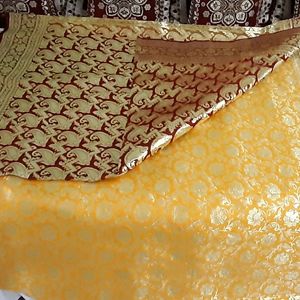 Yellow Banarasi Saree