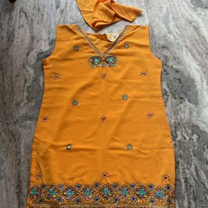 Orange Top With Tag