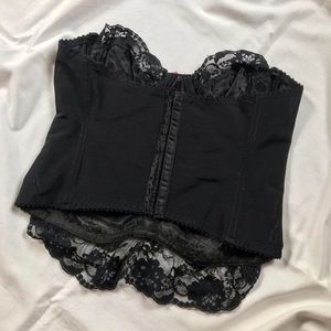 black lace bustier