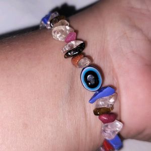 Evil Eye Chip Beads Bracelet