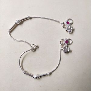 Pure Silver Ball Anklet for baby boys and girls