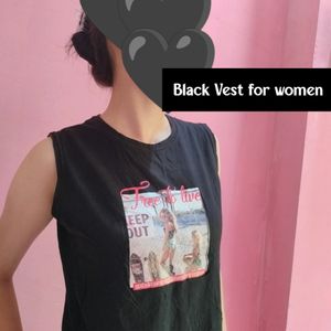 Black Colour Vest