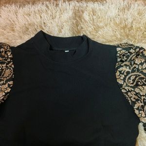 Beautiful High Neck Black Top