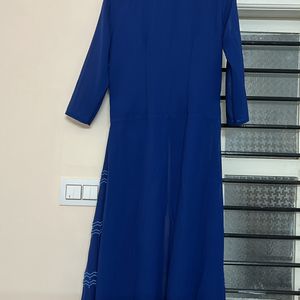 Blue Front Cut Aline Kurti