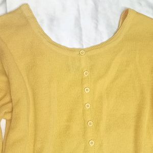 Yellow Oversized Cardigan