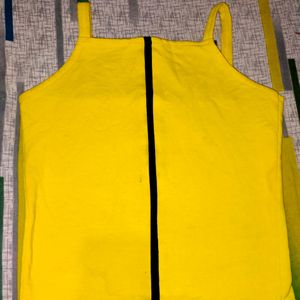 Sleevless Hot Yellow Top