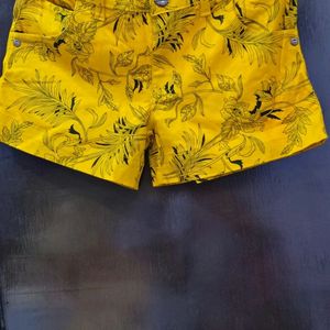 Cotton Shorts Yellow