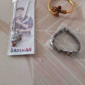 Shiv Damru Pendant, Trishul-Damru Bracelet, Holde